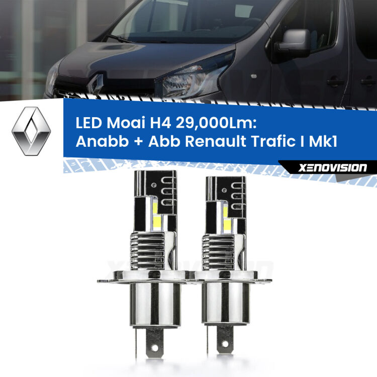 <strong>Kit Anabbaglianti LED per Renault Trafic I</strong> Mk1 1980 - 2000</strong>: 29.000Lumen, canbus, fatti per durare. Qualità Massima Garantita.