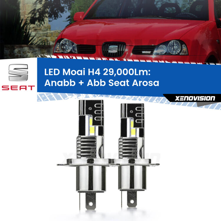 <strong>Kit Anabbaglianti LED per Seat Arosa</strong>  a parabola singola</strong>: 29.000Lumen, canbus, fatti per durare. Qualità Massima Garantita.