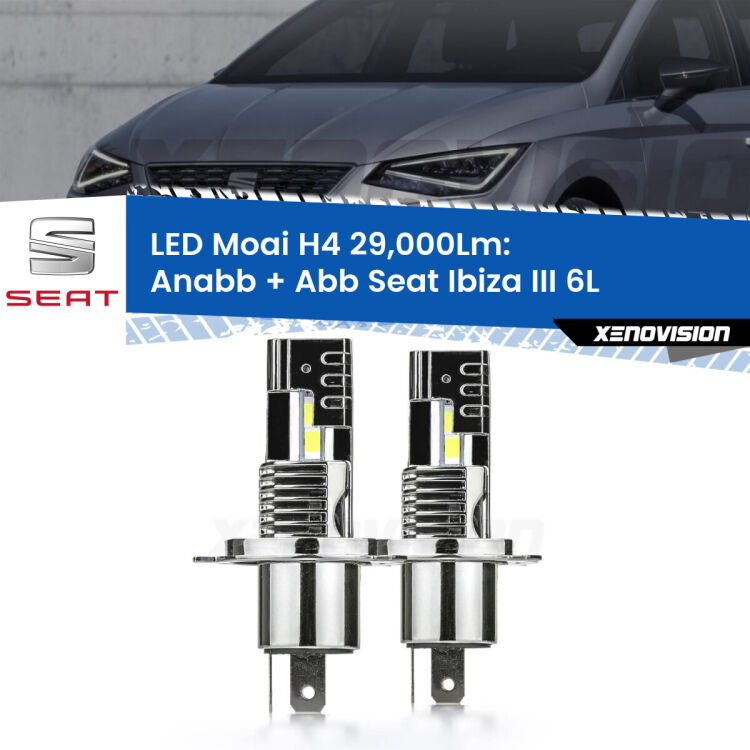 <strong>Kit Anabbaglianti LED per Seat Ibiza III</strong> 6L a parabola singola</strong>: 29.000Lumen, canbus, fatti per durare. Qualità Massima Garantita.