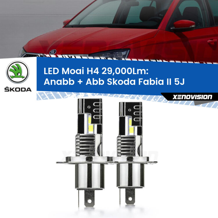 <strong>Kit Anabbaglianti LED per Skoda Fabia II</strong> 5J fari a parabola</strong>: 29.000Lumen, canbus, fatti per durare. Qualità Massima Garantita.