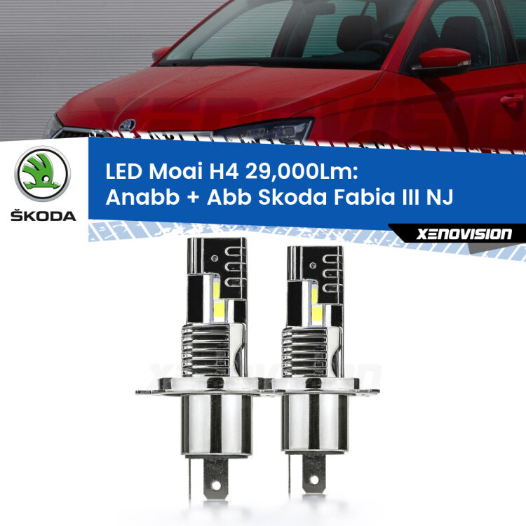 <strong>Kit Anabbaglianti LED per Skoda Fabia III</strong> NJ a parabola singola</strong>: 29.000Lumen, canbus, fatti per durare. Qualità Massima Garantita.