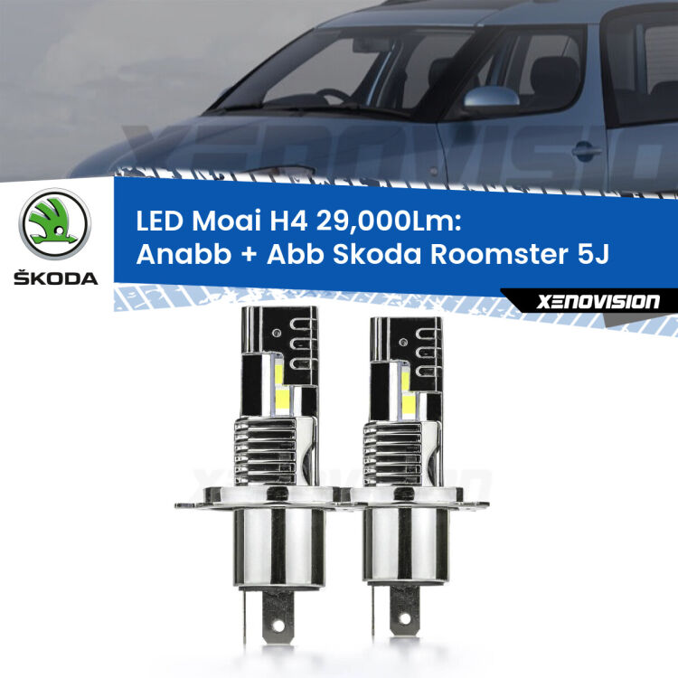 <strong>Kit Anabbaglianti LED per Skoda Roomster</strong> 5J fari a parabola</strong>: 29.000Lumen, canbus, fatti per durare. Qualità Massima Garantita.