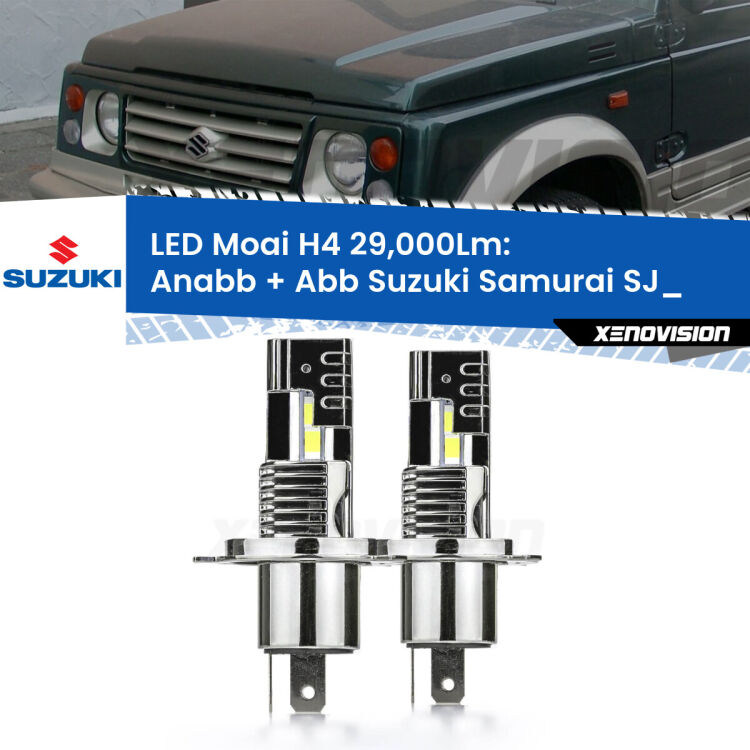 <strong>Kit Anabbaglianti LED per Suzuki Samurai</strong> SJ_ 1988 - 2004</strong>: 29.000Lumen, canbus, fatti per durare. Qualità Massima Garantita.