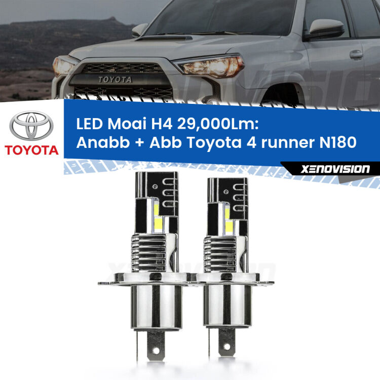 <strong>Kit Anabbaglianti LED per Toyota 4 runner</strong> N180 1995 - 2002</strong>: 29.000Lumen, canbus, fatti per durare. Qualità Massima Garantita.