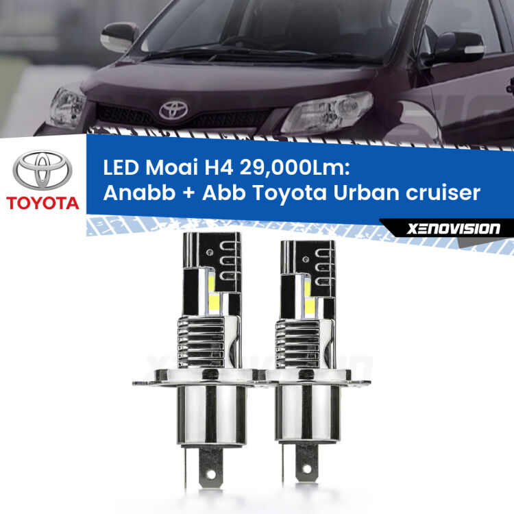 <strong>Kit Anabbaglianti LED per Toyota Urban cruiser</strong>  2007 - 2016</strong>: 29.000Lumen, canbus, fatti per durare. Qualità Massima Garantita.