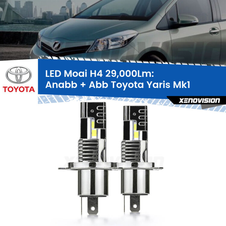 <strong>Kit Anabbaglianti LED per Toyota Yaris</strong> Mk1 1999 - 2005</strong>: 29.000Lumen, canbus, fatti per durare. Qualità Massima Garantita.