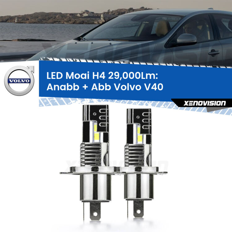 <strong>Kit Anabbaglianti LED per Volvo V40</strong>  a parabola singola</strong>: 29.000Lumen, canbus, fatti per durare. Qualità Massima Garantita.