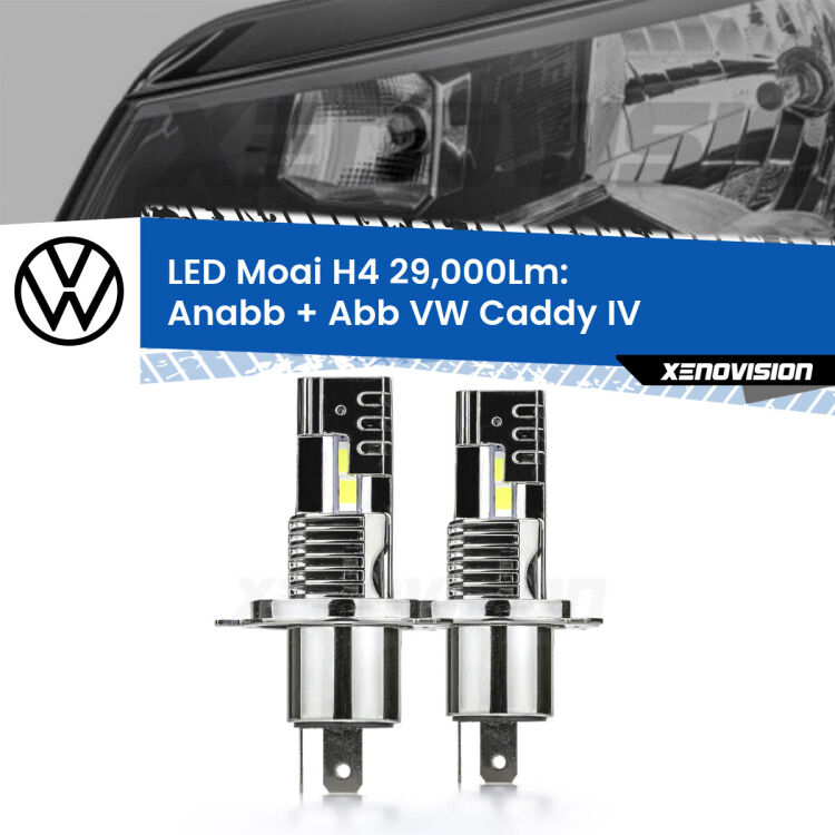 <strong>Kit Anabbaglianti LED per VW Caddy IV</strong>  a parabola singola</strong>: 29.000Lumen, canbus, fatti per durare. Qualità Massima Garantita.