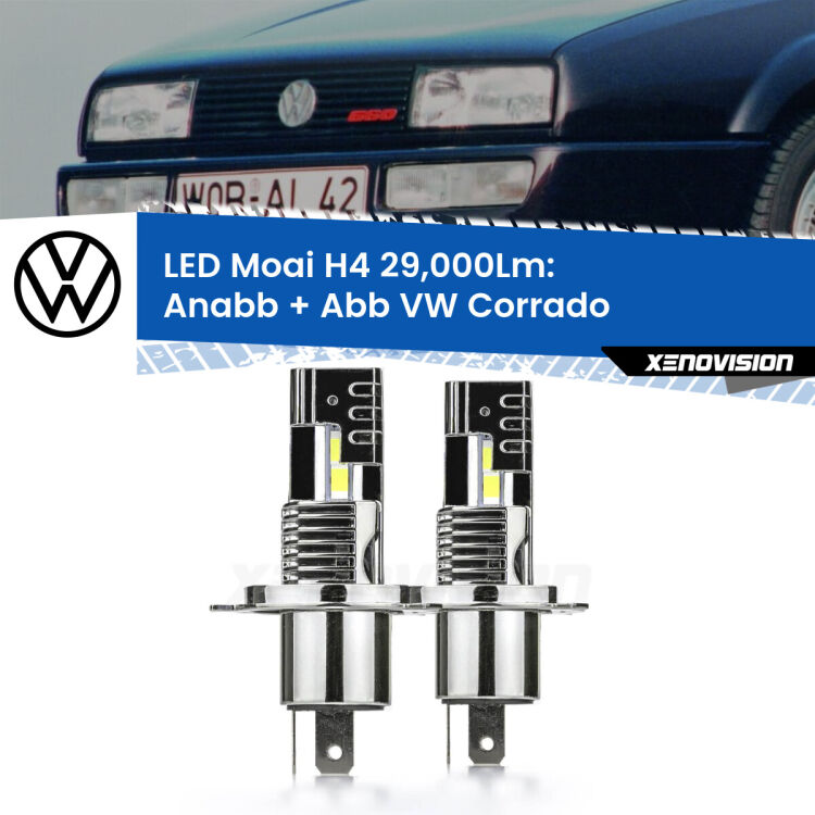 <strong>Kit Anabbaglianti LED per VW Corrado</strong>  1988 - 1995</strong>: 29.000Lumen, canbus, fatti per durare. Qualità Massima Garantita.