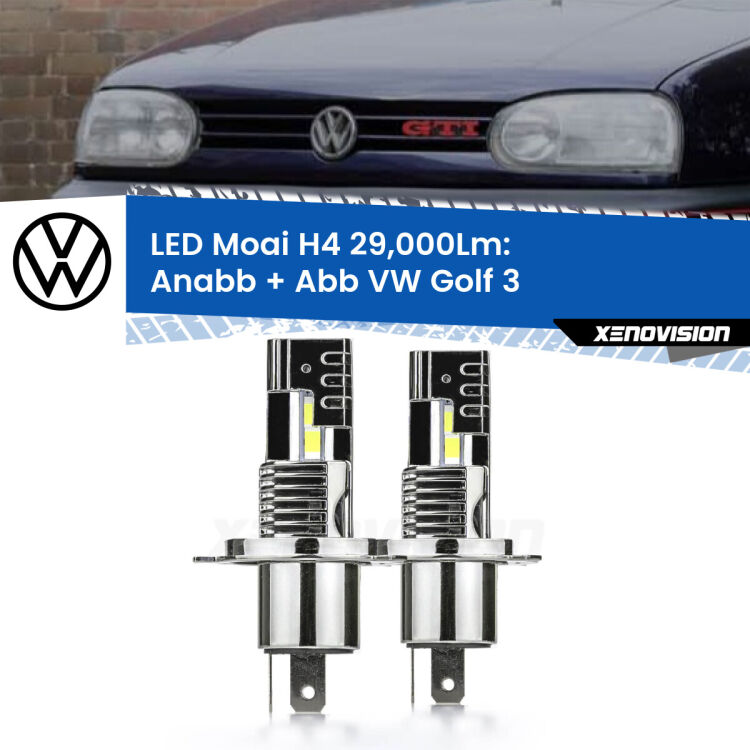 <strong>Kit Anabbaglianti LED per VW Golf 3</strong>  a parabola singola</strong>: 29.000Lumen, canbus, fatti per durare. Qualità Massima Garantita.