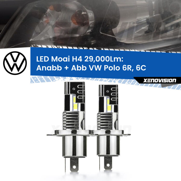 <strong>Kit Anabbaglianti LED per VW Polo</strong> 6R, 6C 6R monolampada</strong>: 29.000Lumen, canbus, fatti per durare. Qualità Massima Garantita.