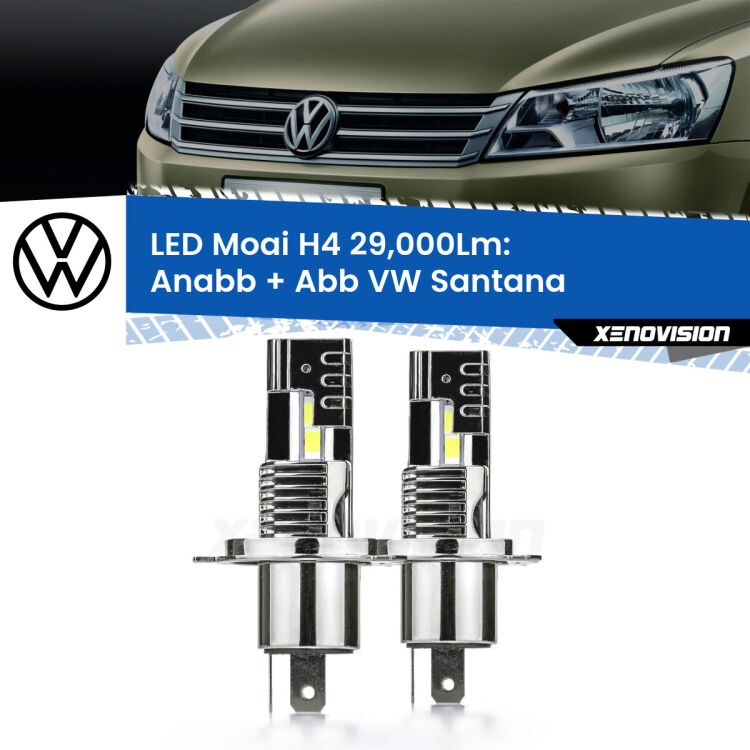 <strong>Kit Anabbaglianti LED per VW Santana</strong>  1995 - 2012</strong>: 29.000Lumen, canbus, fatti per durare. Qualità Massima Garantita.