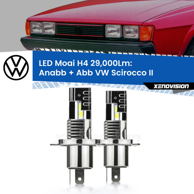 <strong>Kit Anabbaglianti LED per VW Scirocco</strong> II 1980 - 1992</strong>: 29.000Lumen, canbus, fatti per durare. Qualità Massima Garantita.