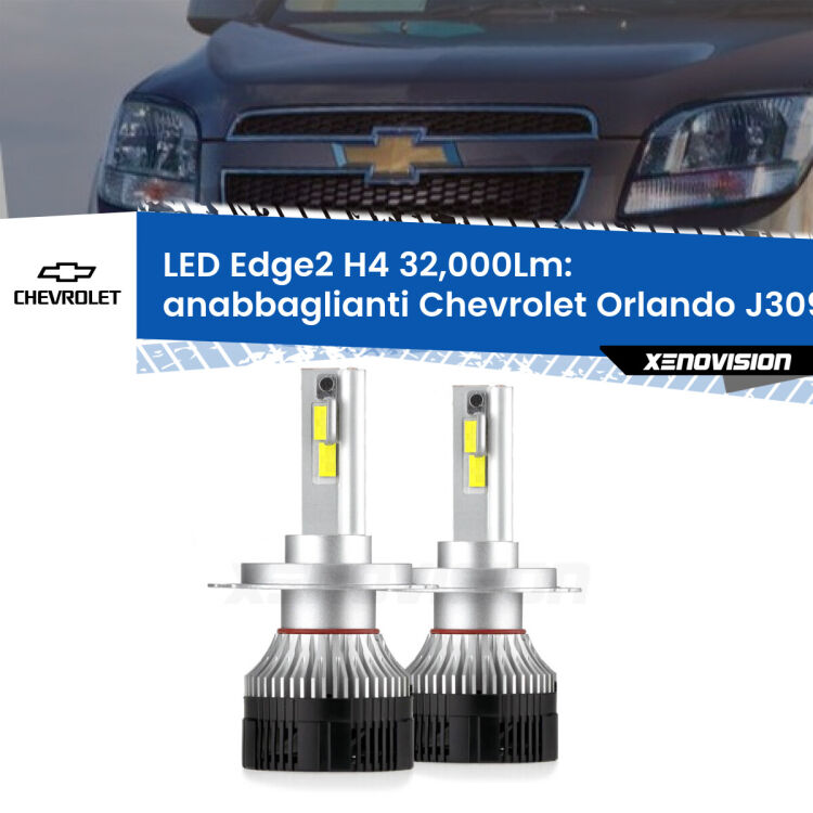 <p><strong>Kit anabbaglianti LED H4 per Chevrolet Orlando</strong> J309 2011 - 2019. </strong>Potenza smisurata, taglio di luce perfetto. Super canbus. Qualità Massima.</p>