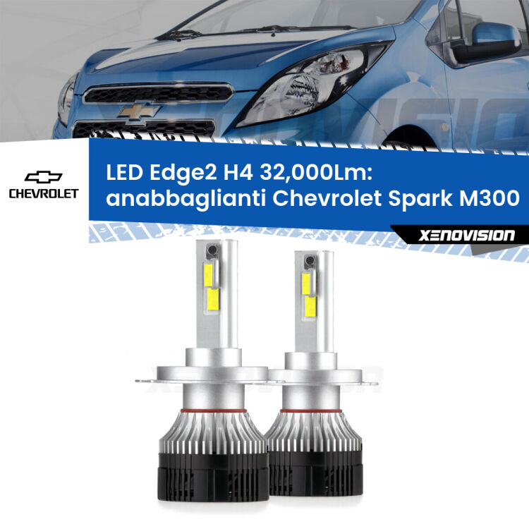 <p><strong>Kit anabbaglianti LED H4 per Chevrolet Spark</strong> M300 2009 - 2016. </strong>Potenza smisurata, taglio di luce perfetto. Super canbus. Qualità Massima.</p>