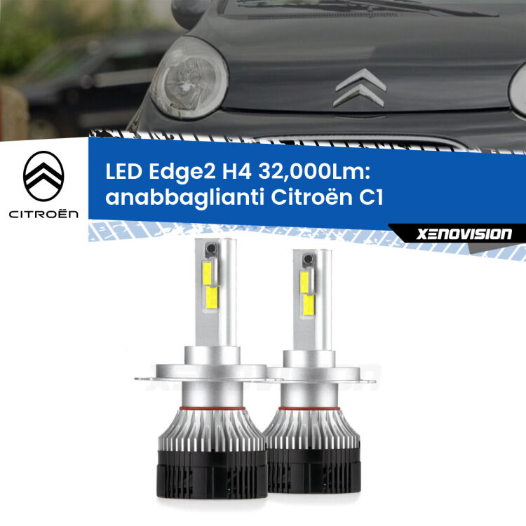 <p><strong>Kit anabbaglianti LED H4 per Citroën C1</strong>  2005 - 2013. </strong>Potenza smisurata, taglio di luce perfetto. Super canbus. Qualità Massima.</p>