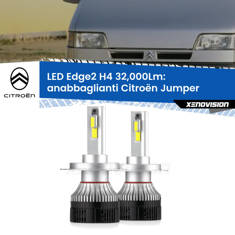 <p><strong>Kit anabbaglianti LED H4 per Citroën Jumper</strong>  1994 - 2002. </strong>Potenza smisurata, taglio di luce perfetto. Super canbus. Qualità Massima.</p>