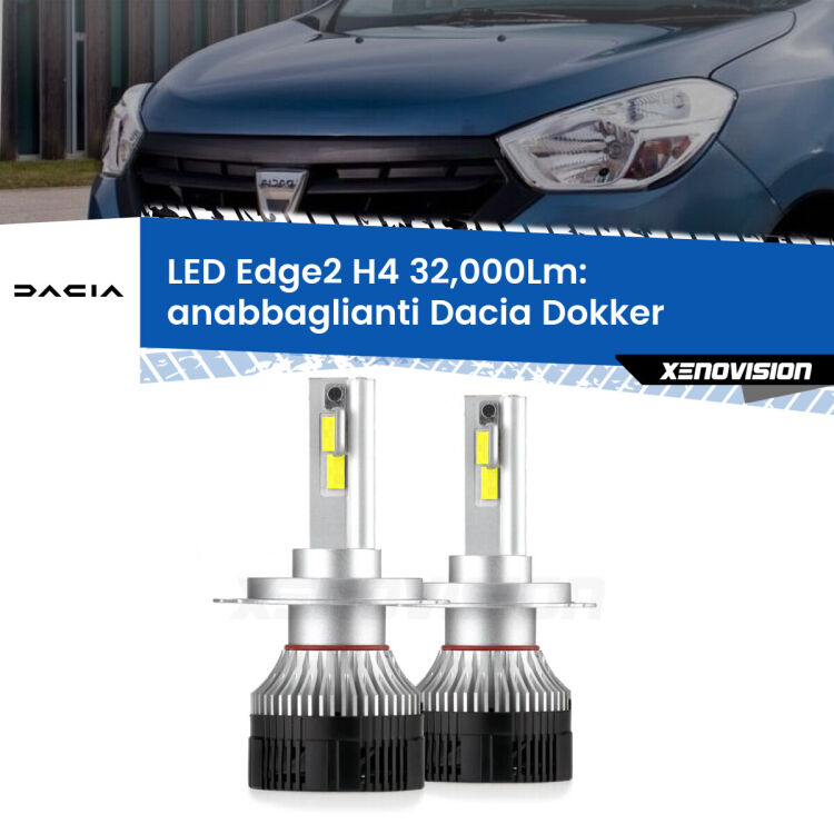 <p><strong>Kit anabbaglianti LED H4 per Dacia Dokker</strong>  2012 in poi. </strong>Potenza smisurata, taglio di luce perfetto. Super canbus. Qualità Massima.</p>