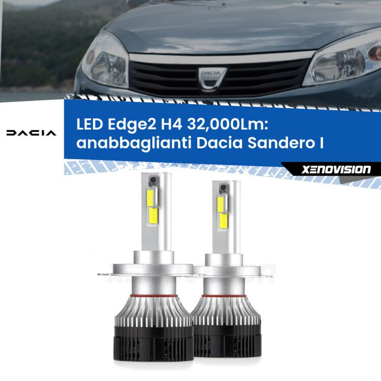 <p><strong>Kit anabbaglianti LED H4 per Dacia Sandero I</strong>  2008 - 2012. </strong>Potenza smisurata, taglio di luce perfetto. Super canbus. Qualità Massima.</p>