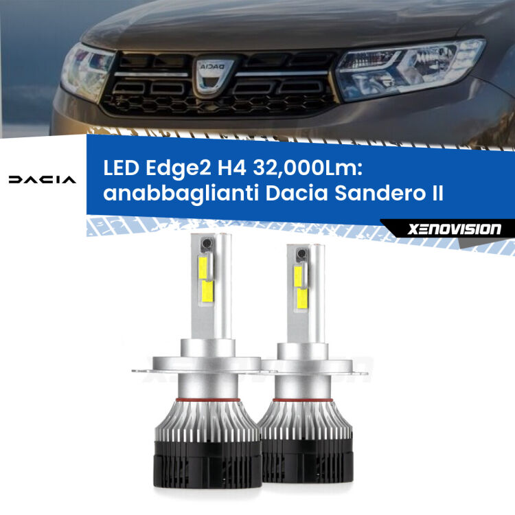 <p><strong>Kit anabbaglianti LED H4 per Dacia Sandero II</strong>  a parabola singola. </strong>Potenza smisurata, taglio di luce perfetto. Super canbus. Qualità Massima.</p>