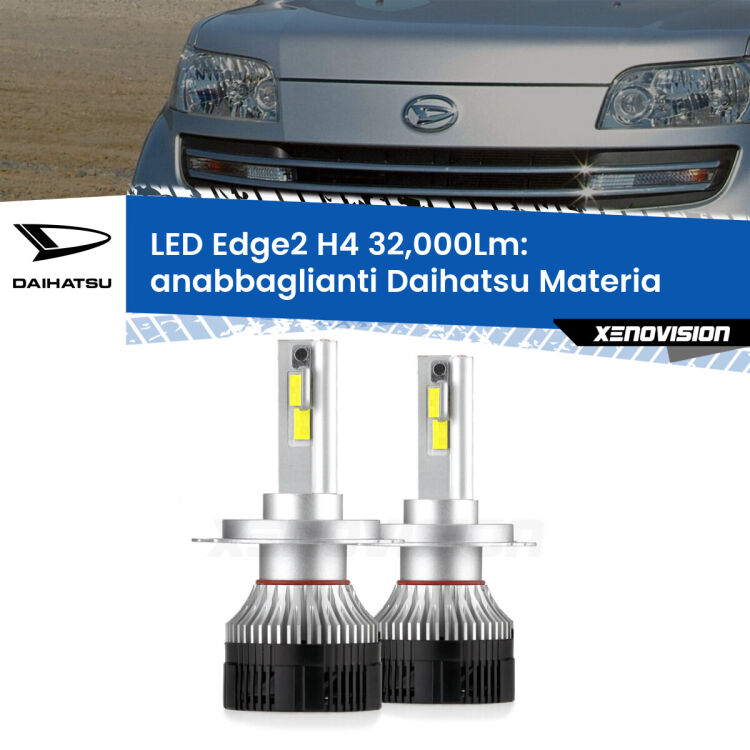 <p><strong>Kit anabbaglianti LED H4 per Daihatsu Materia</strong>  2006 in poi. </strong>Potenza smisurata, taglio di luce perfetto. Super canbus. Qualità Massima.</p>