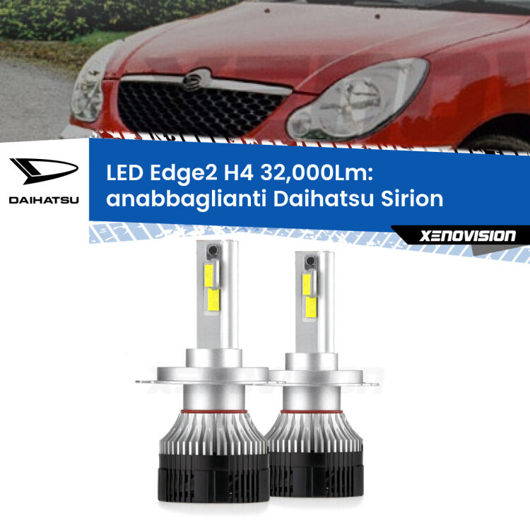 <p><strong>Kit anabbaglianti LED H4 per Daihatsu Sirion</strong>  2005 - 2008. </strong>Potenza smisurata, taglio di luce perfetto. Super canbus. Qualità Massima.</p>