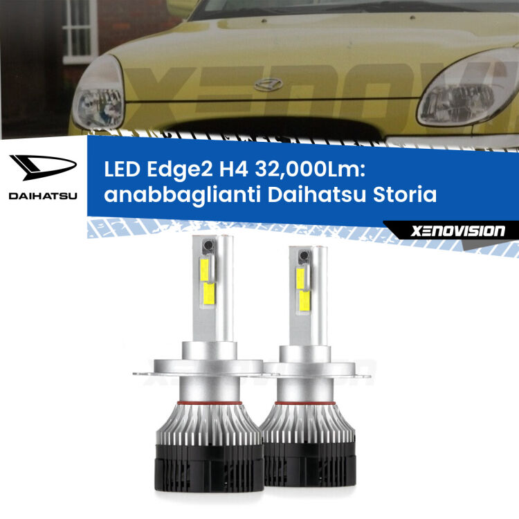 <p><strong>Kit anabbaglianti LED H4 per Daihatsu Storia</strong>  1998 - 2005. </strong>Potenza smisurata, taglio di luce perfetto. Super canbus. Qualità Massima.</p>