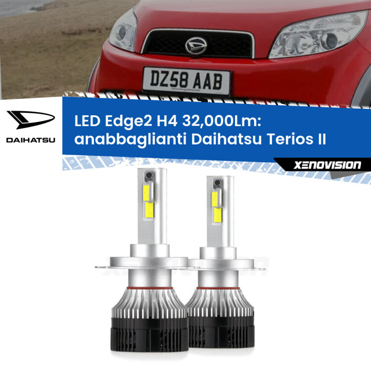 <p><strong>Kit anabbaglianti LED H4 per Daihatsu Terios</strong> II a parabola singola. </strong>Potenza smisurata, taglio di luce perfetto. Super canbus. Qualità Massima.</p>