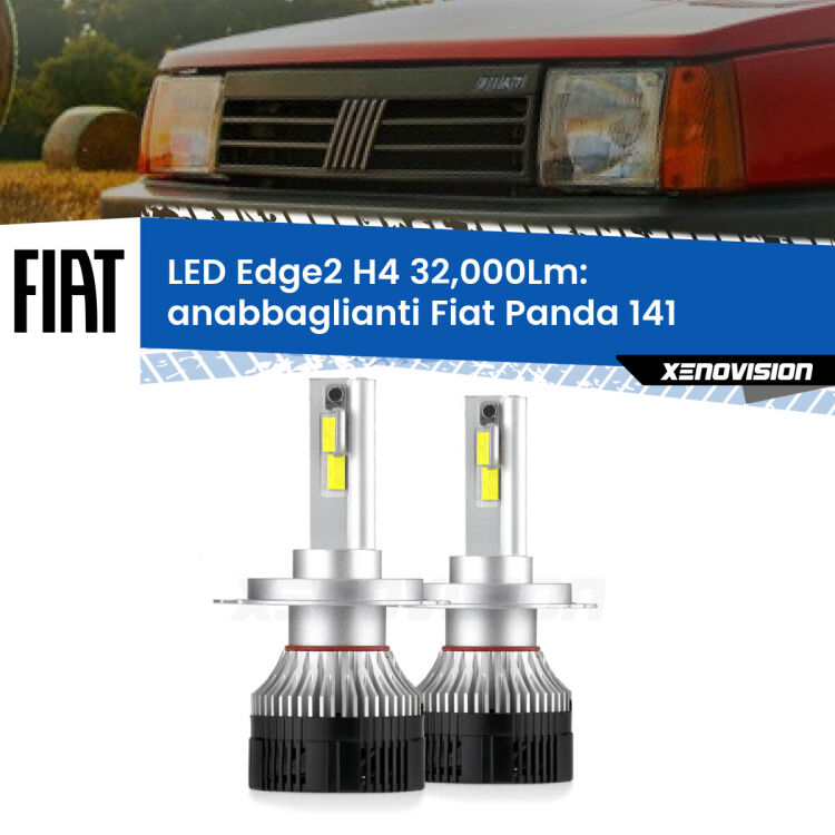 <p><strong>Kit anabbaglianti LED H4 per Fiat Panda</strong> 141 1982 - 2004. </strong>Potenza smisurata, taglio di luce perfetto. Super canbus. Qualità Massima.</p>