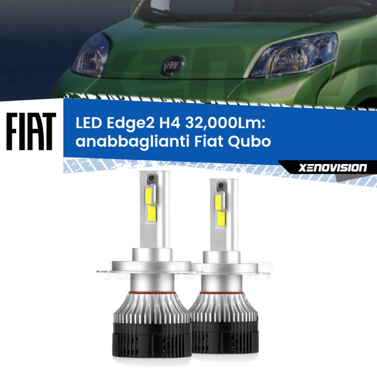 <p><strong>Kit anabbaglianti LED H4 per Fiat Qubo</strong>  2008 - 2021. </strong>Potenza smisurata, taglio di luce perfetto. Super canbus. Qualità Massima.</p>