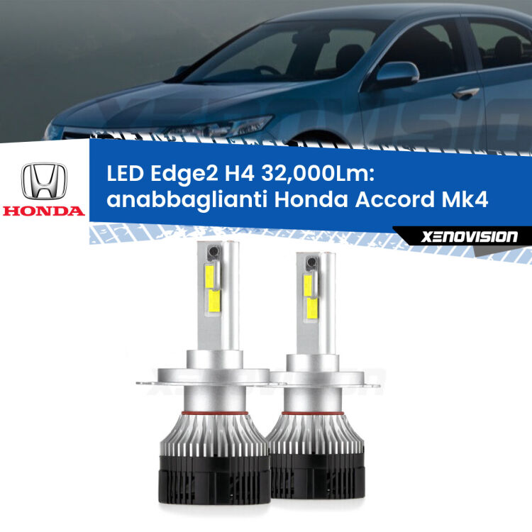 <p><strong>Kit anabbaglianti LED H4 per Honda Accord</strong> Mk4 1990 - 1993. </strong>Potenza smisurata, taglio di luce perfetto. Super canbus. Qualità Massima.</p>