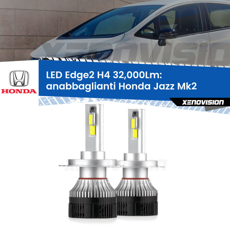 <p><strong>Kit anabbaglianti LED H4 per Honda Jazz</strong> Mk2 2002 - 2008. </strong>Potenza smisurata, taglio di luce perfetto. Super canbus. Qualità Massima.</p>