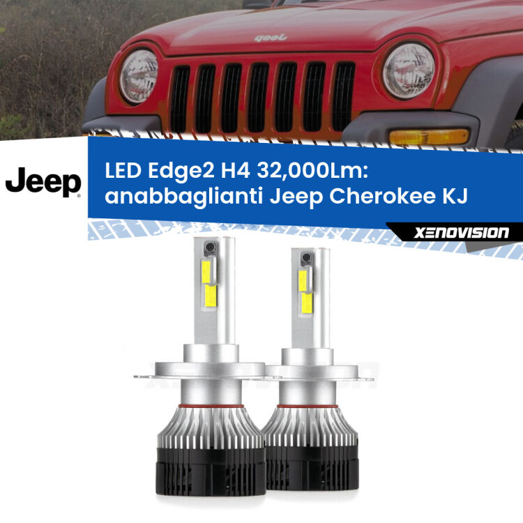 <p><strong>Kit anabbaglianti LED H4 per Jeep Cherokee</strong> KJ 2002 - 2007. </strong>Potenza smisurata, taglio di luce perfetto. Super canbus. Qualità Massima.</p>