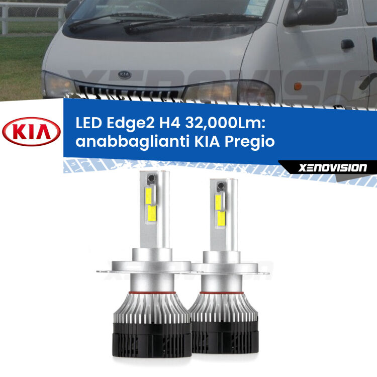 <p><strong>Kit anabbaglianti LED H4 per KIA Pregio</strong>  1995 - 2006. </strong>Potenza smisurata, taglio di luce perfetto. Super canbus. Qualità Massima.</p>