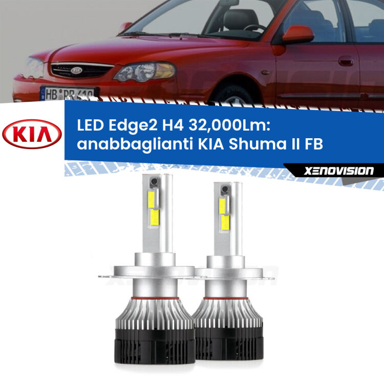 <p><strong>Kit anabbaglianti LED H4 per KIA Shuma II</strong> FB 2001 - 2004. </strong>Potenza smisurata, taglio di luce perfetto. Super canbus. Qualità Massima.</p>