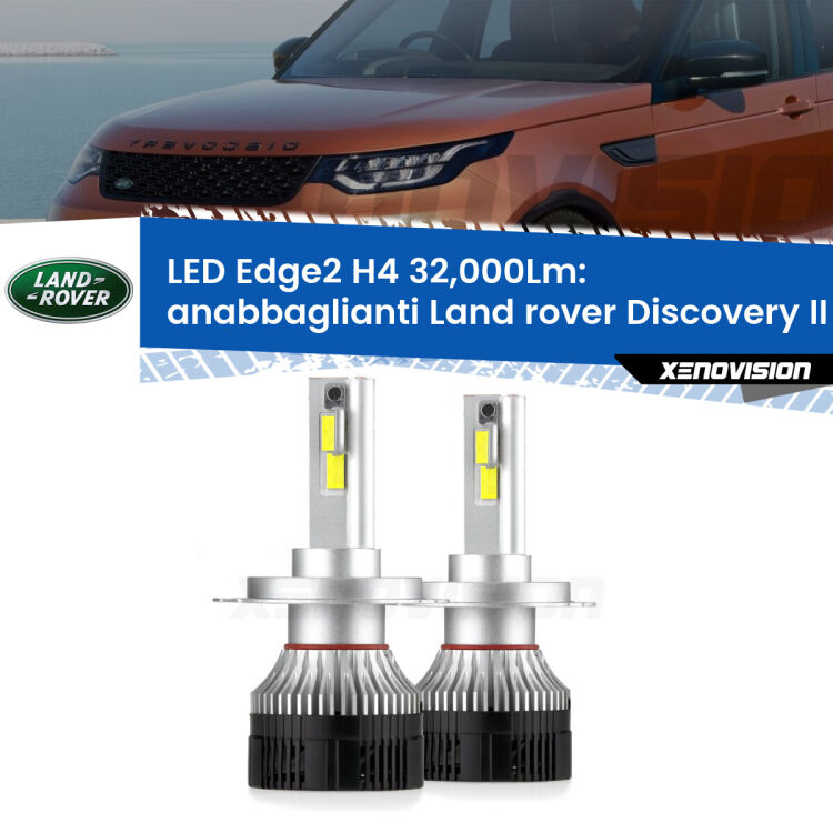 <p><strong>Kit anabbaglianti LED H4 per Land rover Discovery II</strong> L318 1998 - 2004. </strong>Potenza smisurata, taglio di luce perfetto. Super canbus. Qualità Massima.</p>