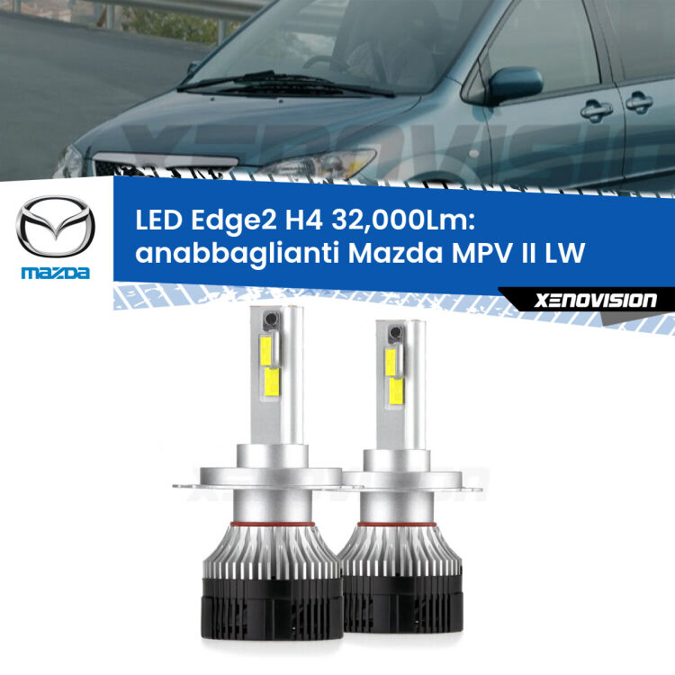 <p><strong>Kit anabbaglianti LED H4 per Mazda MPV II</strong> LW 1999 - 2006. </strong>Potenza smisurata, taglio di luce perfetto. Super canbus. Qualità Massima.</p>