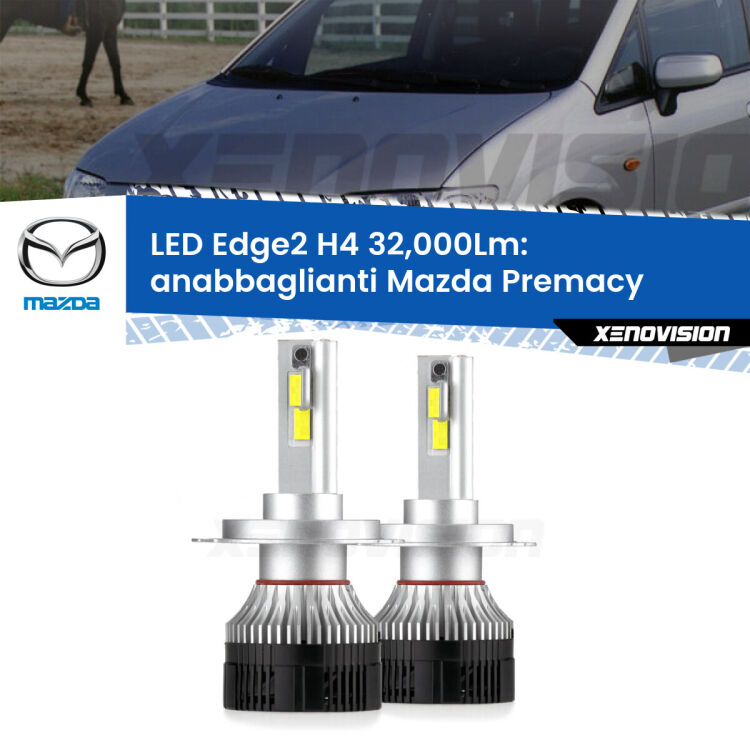 <p><strong>Kit anabbaglianti LED H4 per Mazda Premacy</strong>  1999 - 2005. </strong>Potenza smisurata, taglio di luce perfetto. Super canbus. Qualità Massima.</p>