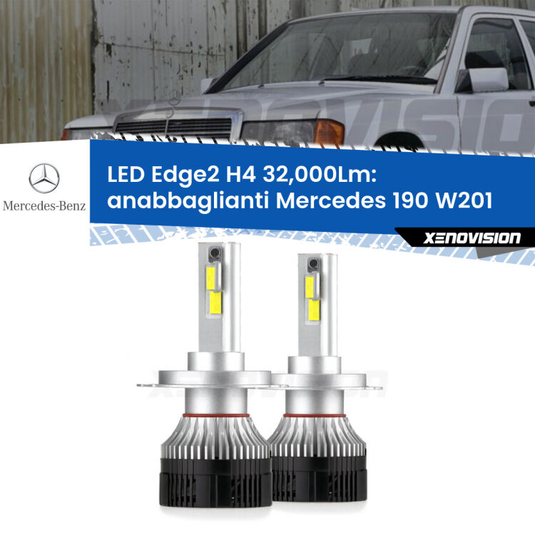 <p><strong>Kit anabbaglianti LED H4 per Mercedes 190</strong> W201 1982 - 1993. </strong>Potenza smisurata, taglio di luce perfetto. Super canbus. Qualità Massima.</p>