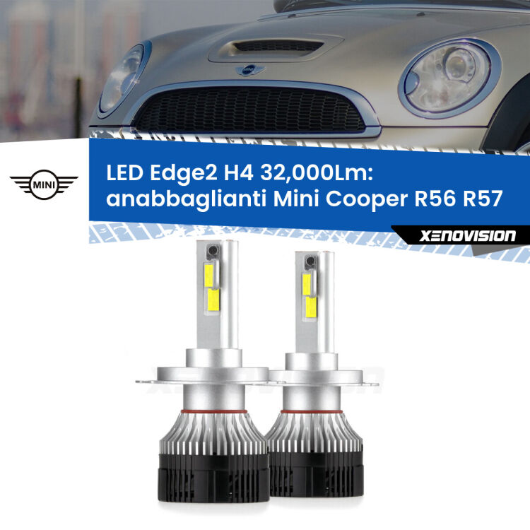 <p><strong>Kit anabbaglianti LED H4 per Mini Cooper</strong> R56 R57 2006 - 2013. </strong>Potenza smisurata, taglio di luce perfetto. Super canbus. Qualità Massima.</p>