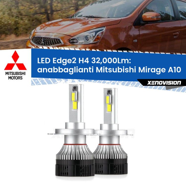 <p><strong>Kit anabbaglianti LED H4 per Mitsubishi Mirage</strong> A10 2013 in poi. </strong>Potenza smisurata, taglio di luce perfetto. Super canbus. Qualità Massima.</p>