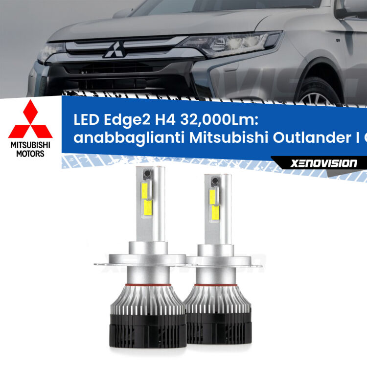 <p><strong>Kit anabbaglianti LED H4 per Mitsubishi Outlander I</strong> CU a parabola singola. </strong>Potenza smisurata, taglio di luce perfetto. Super canbus. Qualità Massima.</p>