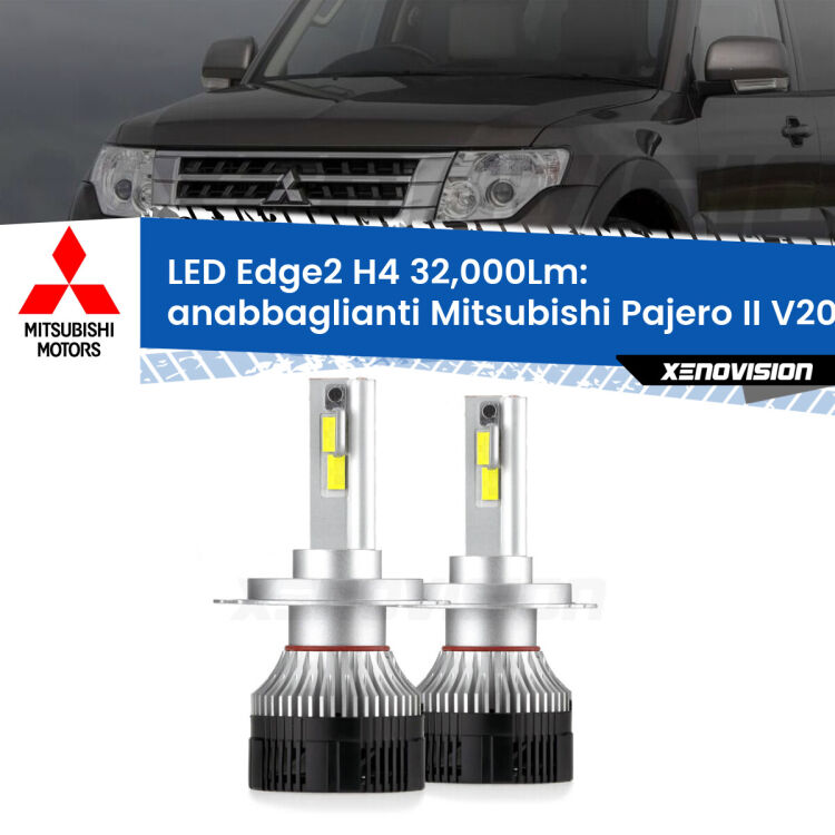 <p><strong>Kit anabbaglianti LED H4 per Mitsubishi Pajero II</strong> V20 1990 - 2000. </strong>Potenza smisurata, taglio di luce perfetto. Super canbus. Qualità Massima.</p>