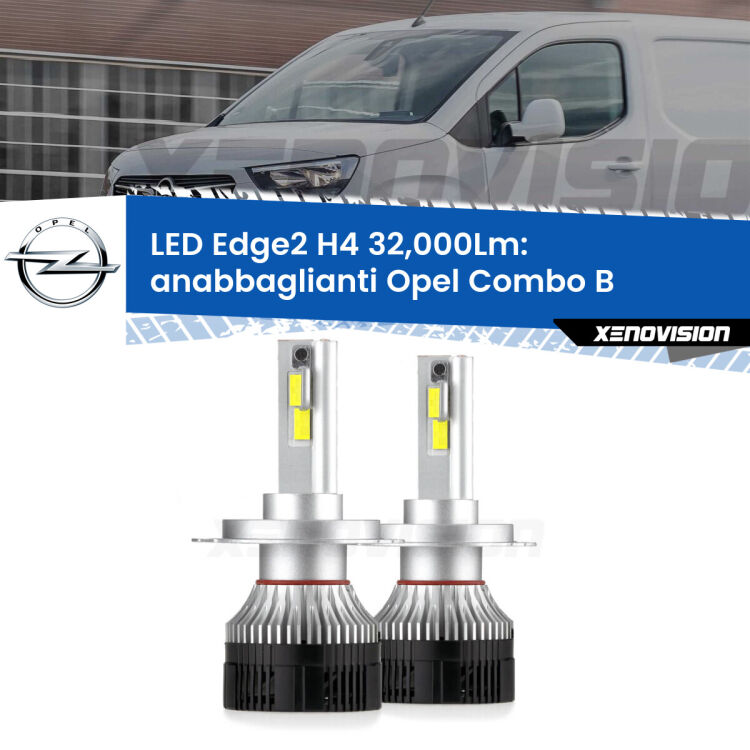 <p><strong>Kit anabbaglianti LED H4 per Opel Combo B</strong>  1994 - 2001. </strong>Potenza smisurata, taglio di luce perfetto. Super canbus. Qualità Massima.</p>