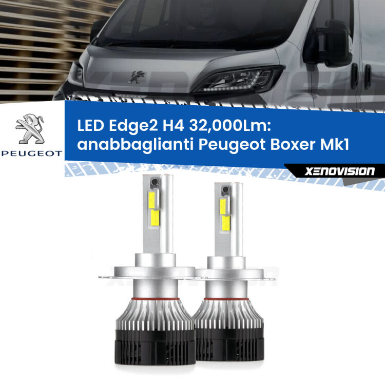 <p><strong>Kit anabbaglianti LED H4 per Peugeot Boxer</strong> Mk1 1994 - 2002. </strong>Potenza smisurata, taglio di luce perfetto. Super canbus. Qualità Massima.</p>