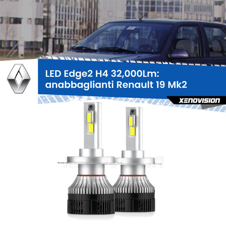 <p><strong>Kit anabbaglianti LED H4 per Renault 19</strong> Mk2 1992 - 1995. </strong>Potenza smisurata, taglio di luce perfetto. Super canbus. Qualità Massima.</p>