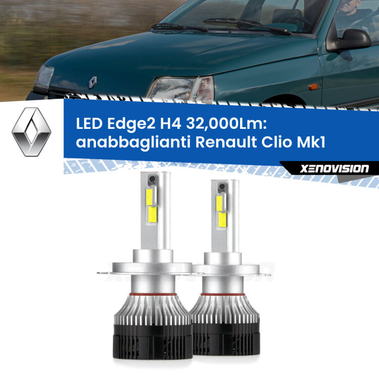 <p><strong>Kit anabbaglianti LED H4 per Renault Clio</strong> Mk1 1990 - 1998. </strong>Potenza smisurata, taglio di luce perfetto. Super canbus. Qualità Massima.</p>