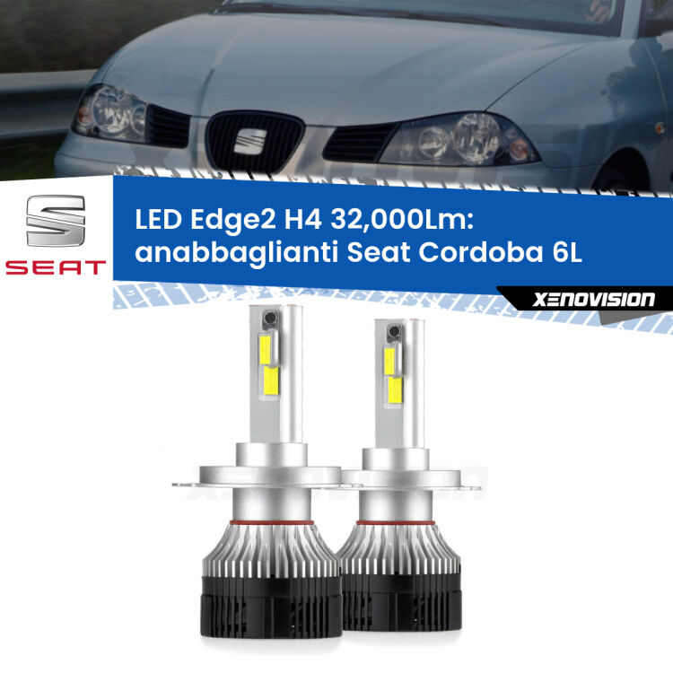 <p><strong>Kit anabbaglianti LED H4 per Seat Cordoba</strong> 6L a parabola singola. </strong>Potenza smisurata, taglio di luce perfetto. Super canbus. Qualità Massima.</p>