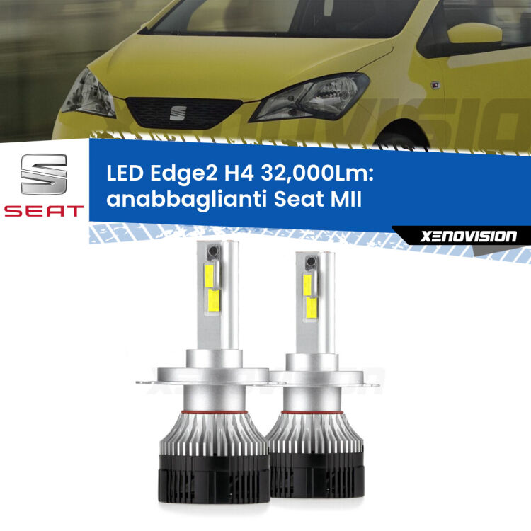 <p><strong>Kit anabbaglianti LED H4 per Seat MII</strong>  2011 - 2021. </strong>Potenza smisurata, taglio di luce perfetto. Super canbus. Qualità Massima.</p>