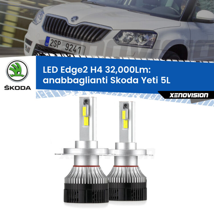 <p><strong>Kit anabbaglianti LED H4 per Skoda Yeti</strong> 5L 2009 - 2013. </strong>Potenza smisurata, taglio di luce perfetto. Super canbus. Qualità Massima.</p>